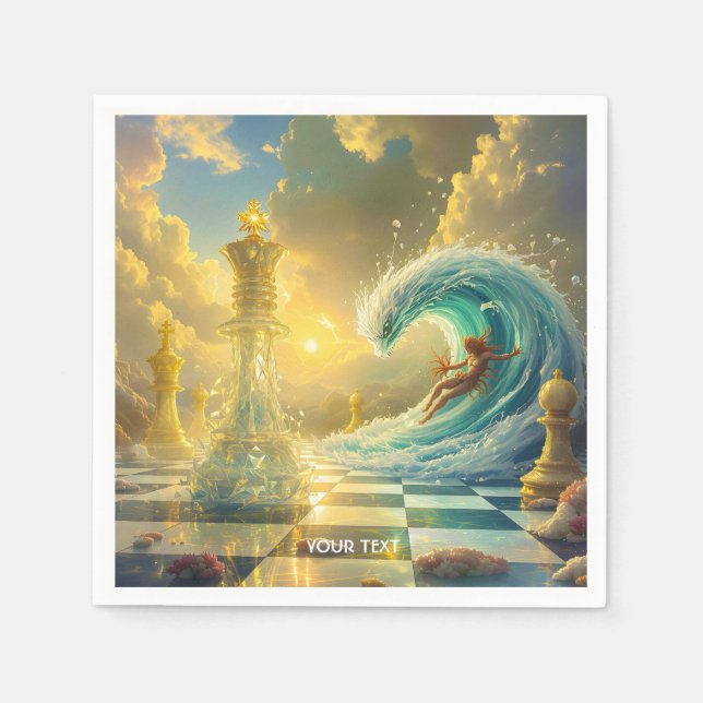 Fantasy Cute Chess Clouds Wave Pappersservett (Framsidan)