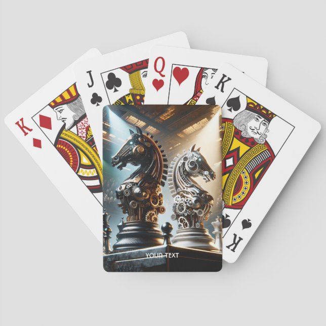 Fantasy Cute Chess Knight Delarare Casinokort (Baksidan)