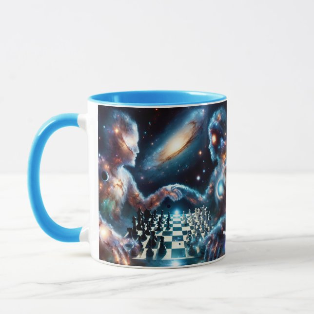 Fantasy Cute Chess Space Stars Mugg (Vänster)