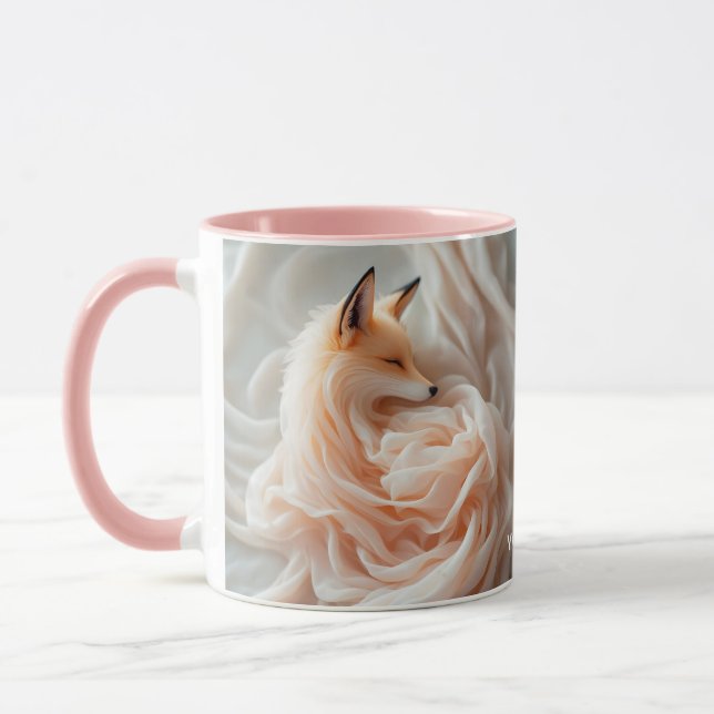 Fantasy Cute Chiffon Fabric Fox Mugg (Vänster)