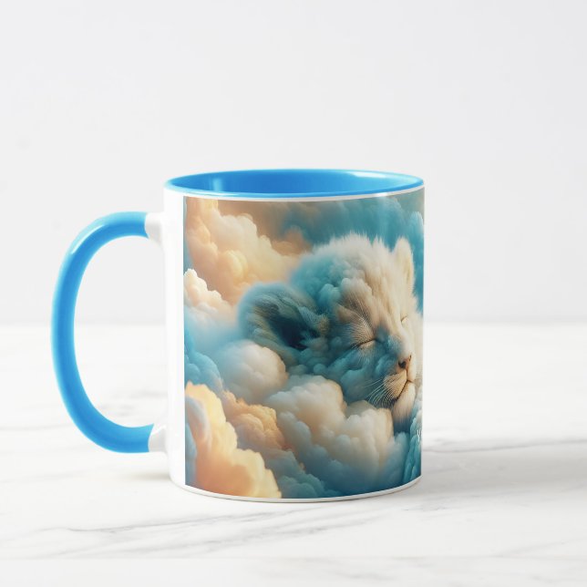 Fantasy Cute Clouds Baby Lejon Mugg (Vänster)
