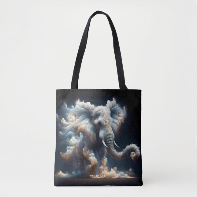 Fantasy Cute Clouds Elephant Smoke Tygkasse (Framsida)