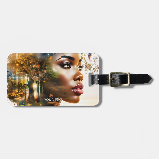 Fantasy Cute Dam African Landscape Bagagebricka (Horisontell Framsida)