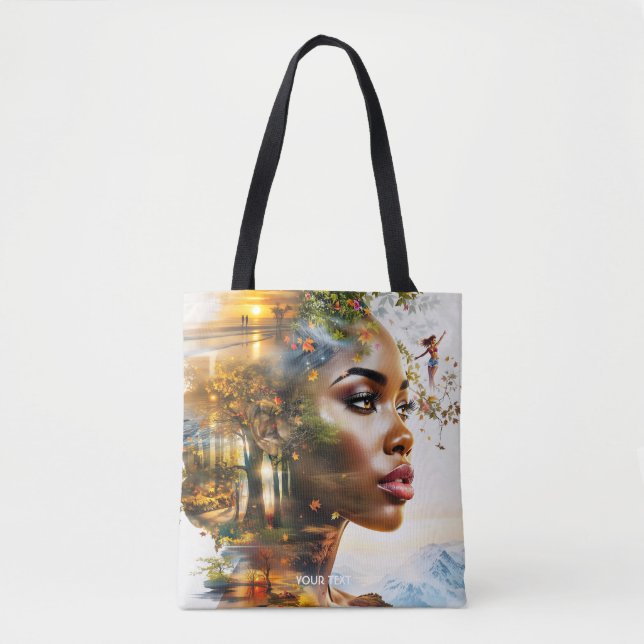 Fantasy Cute Dam African Landscape Tygkasse (Framsida)