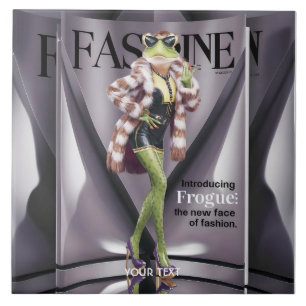 Fantasy Cute Dam Frog Magazine Kakelplatta