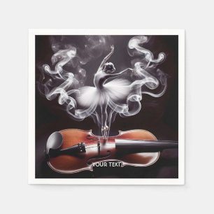 Fantasy Cute Dancing Ballerina Violin Pappersservett