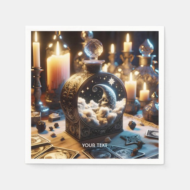 Fantasy Cute Decanter Måne Natt Pappersservett (Framsidan)