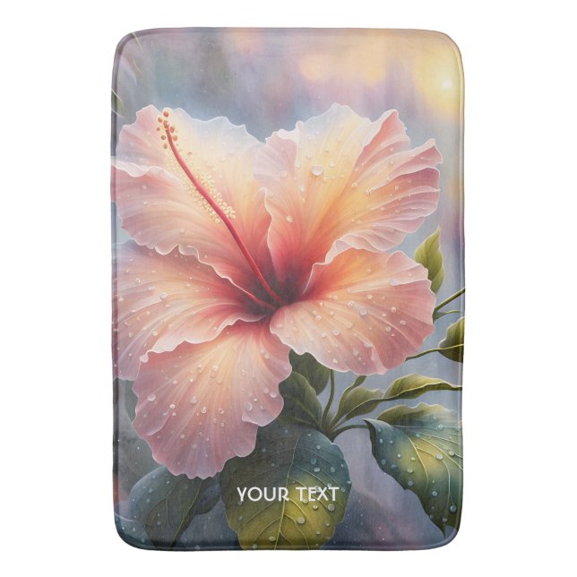 Fantasy Cute Delikate Hibiscus Flower Badrumsmatta (Framsidan (Vertikal))