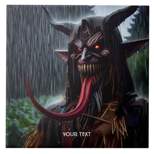 Fantasy Cute Demon Red Tunga Kakelplatta (Framsidan)