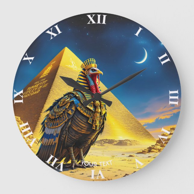 Fantasy Cute Desert Pharaoh Turkiet Stor Klocka (Framsida)