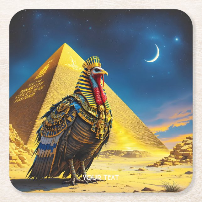 Fantasy Cute Desert Pharaoh Turkiet Underlägg Papper Kvadrat (Framsidan)