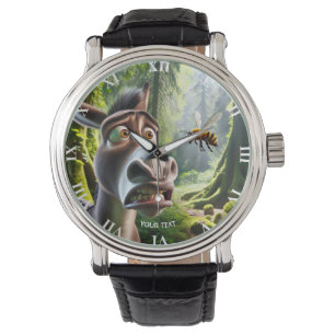 Fantasy Cute Donkey Sting Bee Armbandsur