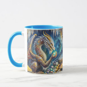 Fantasy Cute Dragon Stone Cavern Mugg