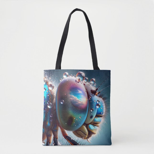 Fantasy Cute Dragonfly Makro Photo Tygkasse (Framsida)