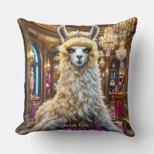 Fantasy Cute Drama Llama Queen Kudde