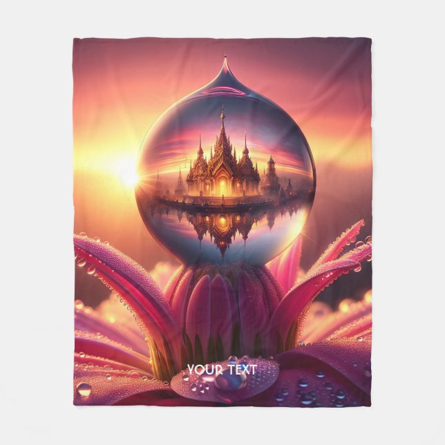 Fantasy Cute Drop Dew Flower Fleecefilt (Framsidan)