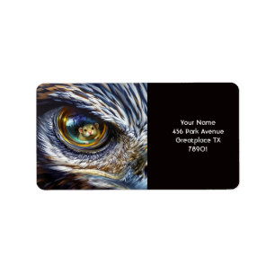 Fantasy Cute Eagle Ögon Mouse Adressetikett