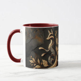 Fantasy Cute Elegant Fox Teckning Mugg