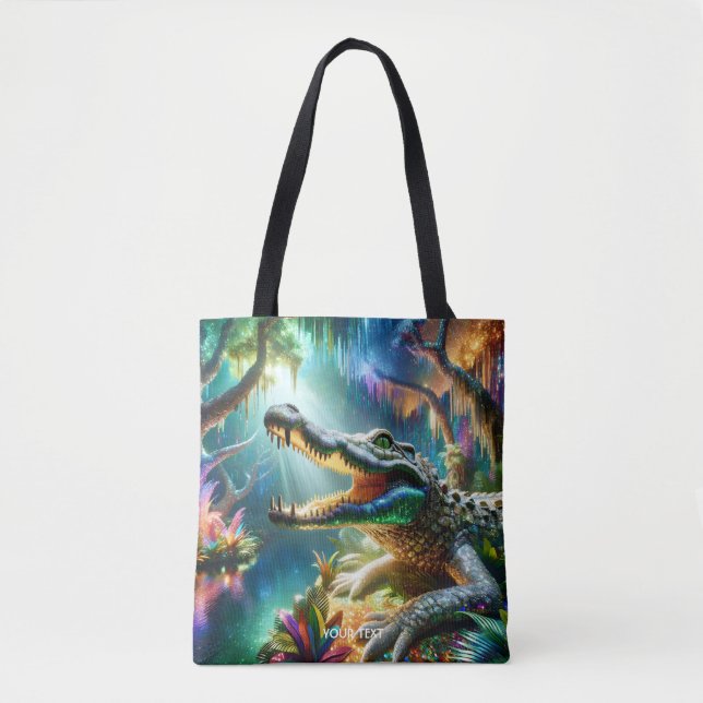 Fantasy Cute Enchanted Crokodile Jungle Tygkasse (Framsida)