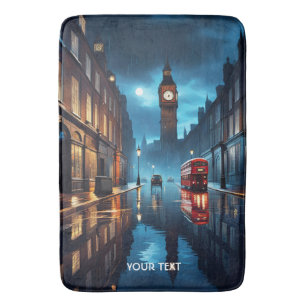 Fantasy Cute Evening London Rain Badrumsmatta