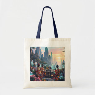 Fantasy Cute Exotic Planet Tea Tygkasse