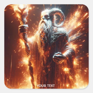 Fantasy Cute Fair Old-guide Fyrkantigt Klistermärke