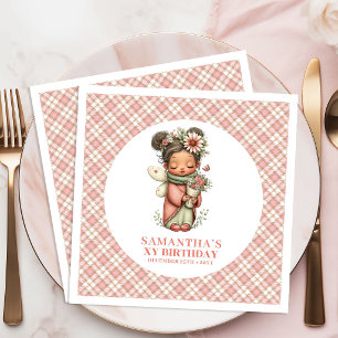 Fantasy Cute Fairy Blush 6-års Födelsedagsfest Ser Pappersservett