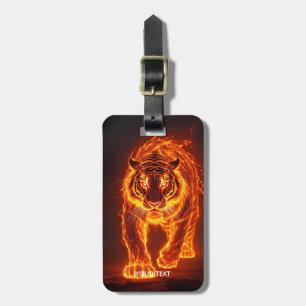 Fantasy Cute Fire Big Tiger Bagagebricka