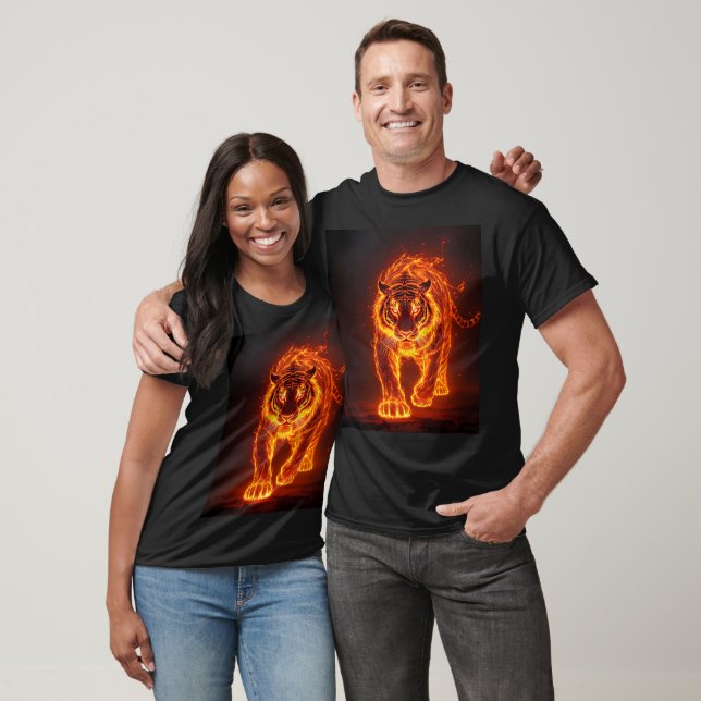 Fantasy Cute Fire Big Tiger T Shirt (Unisex)