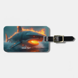 Fantasy Cute Fire Shark Sea Bagagebricka