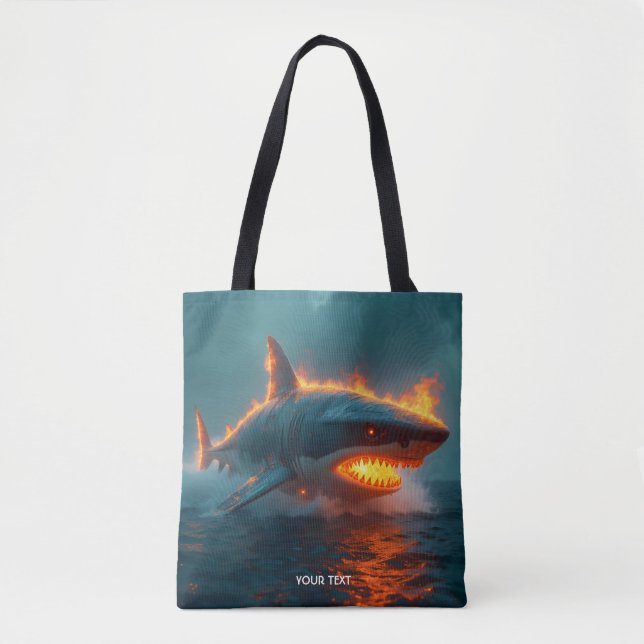 Fantasy Cute Fire Shark Sea Tygkasse (Framsida)
