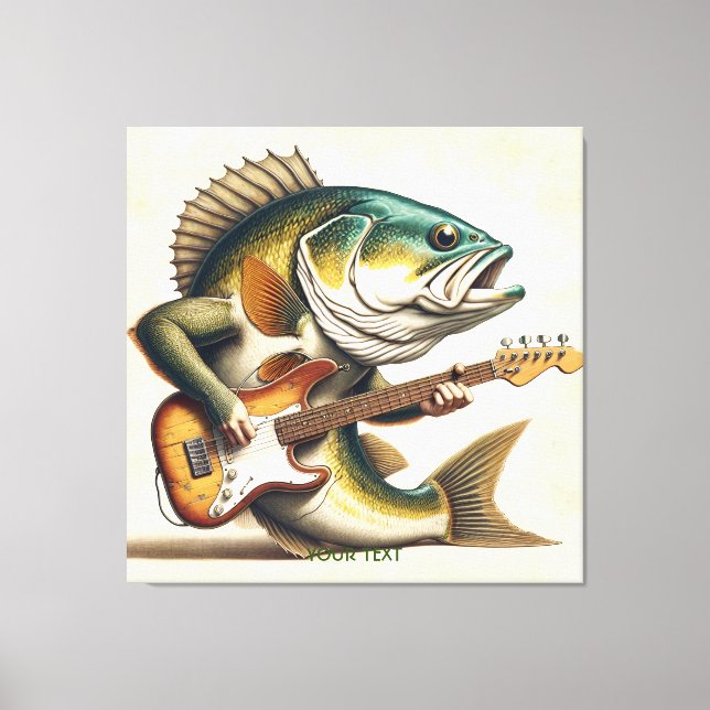 Fantasy Cute Fish Electro Guitar Canvastryck (Framsida)