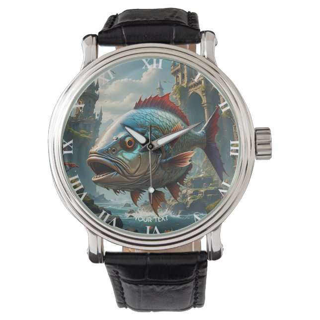 Fantasy Cute Fish Sea Ruins Armbandsur (Framsida)