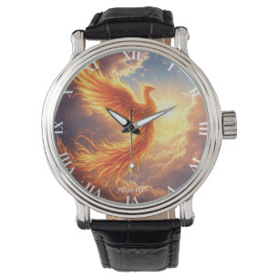 Fantasy Cute Flaming Phoenix Rises Armbandsur