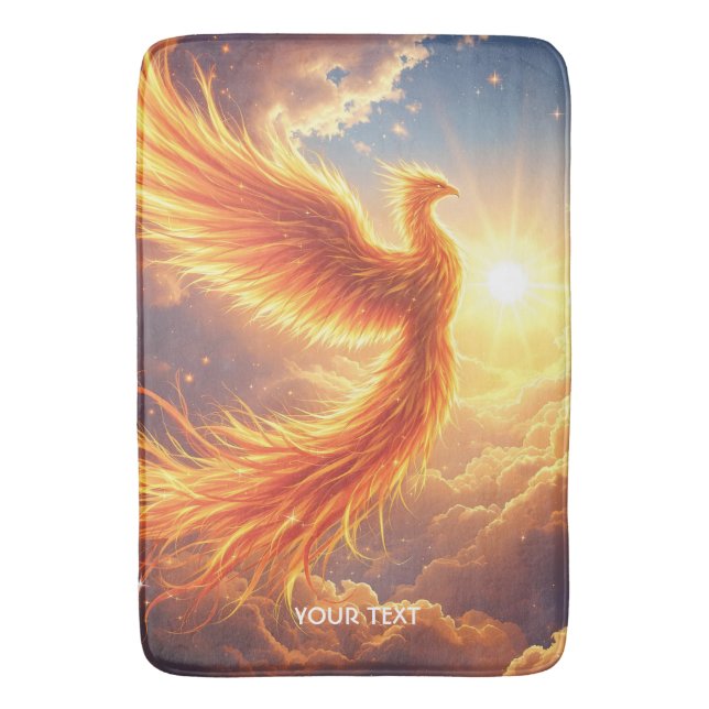 Fantasy Cute Flaming Phoenix Rises Badrumsmatta (Framsidan (Vertikal))