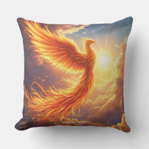 Fantasy Cute Flaming Phoenix Rises Kudde