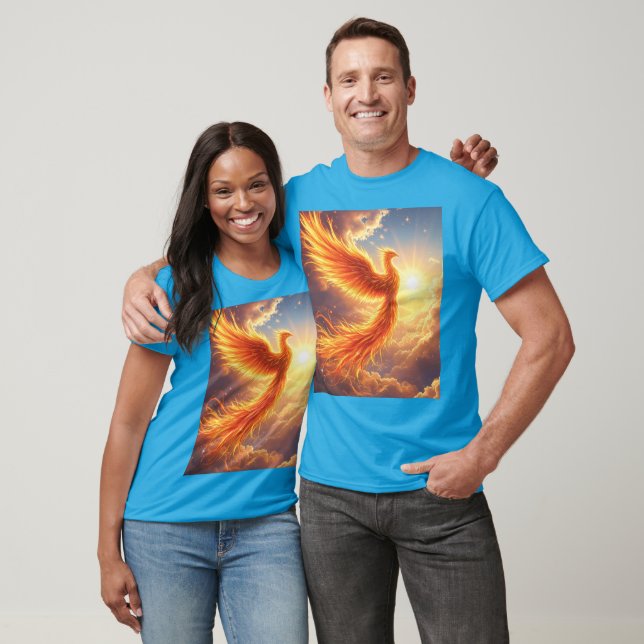 Fantasy Cute Flaming Phoenix Rises T Shirt (Unisex)