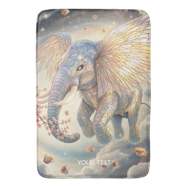 Fantasy Cute Flies Elephant Sakura Badrumsmatta (Framsidan (Vertikal))