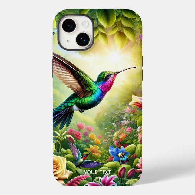 Fantasy Cute Flowers Rainbow Hummingbird (Baksida)