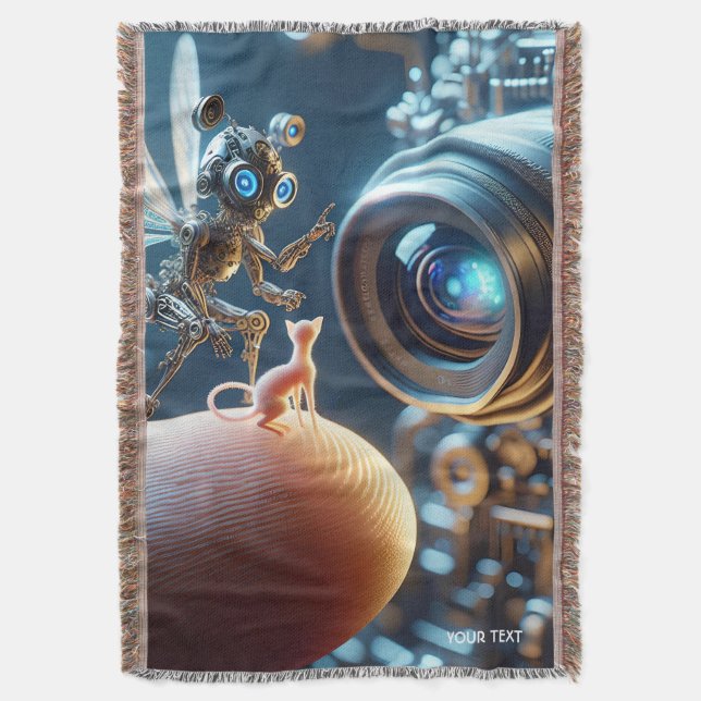 Fantasy Cute Fly Robot Finger Filt (Framsidan Vertikal)