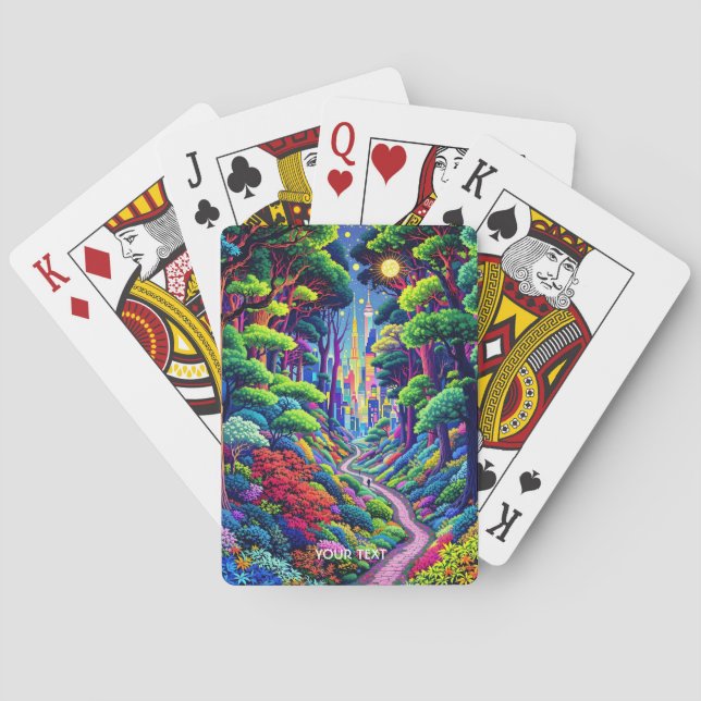 Fantasy Cute Forest and City Casinokort (Baksidan)