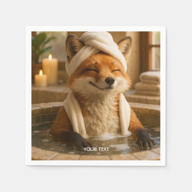 Fantasy Cute Fox in Spa Pappersservett (Framsidan)