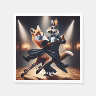 Fantasy Cute Fox Rabbit Tango Pappersservett