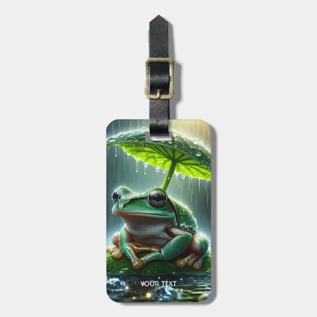 Fantasy Cute Frog Löv Umbrella Bagagebricka (Vertikal Framsida)