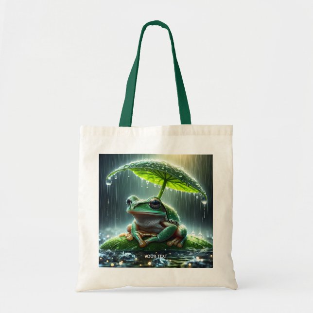 Fantasy Cute Frog Löv Umbrella Tygkasse (Framsidan)