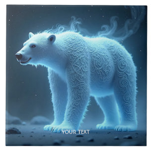 Fantasy Cute Ghodyst Polar Bear Kakelplatta