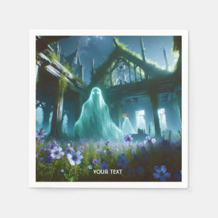 Fantasy Cute Ghost Old House Pappersservett
