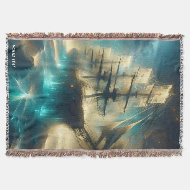 Fantasy Cute Ghost Sea Frakt Filt (Framsidan)