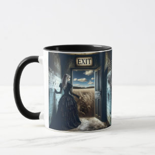 Fantasy Cute Girl Exit Corridor Mugg