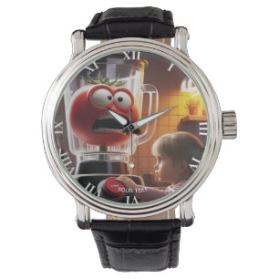 Fantasy Cute Girl Tomato Blender Armbandsur